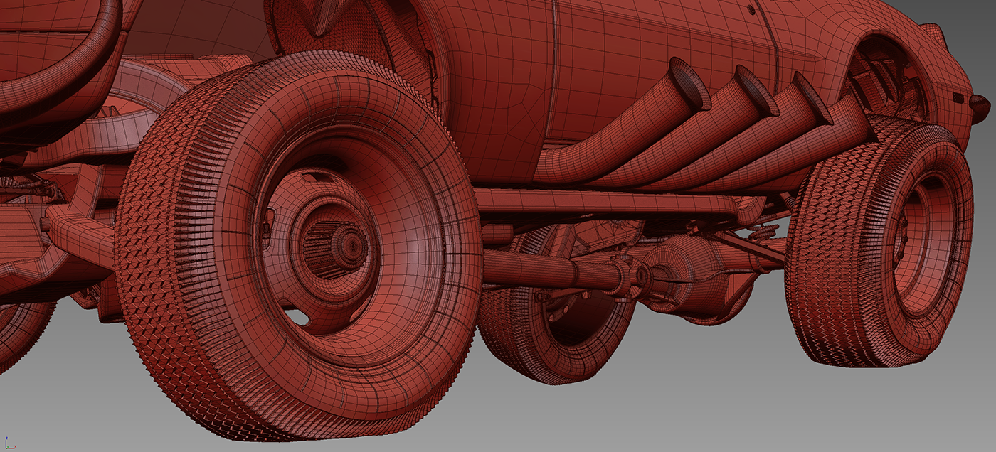 Adobe Portfolio desert car camaro hotrod drugster SKY wheel engine red