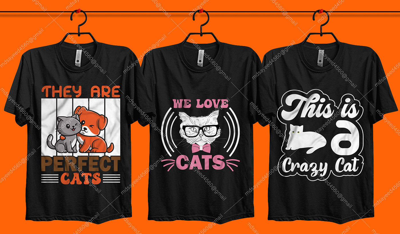 cat t-shirt CAT TYPOGRAPHY DESIGN Clothing shirt streetwear t-shirt T-Shirt Design typography   vantage tshirt vector t-shirt