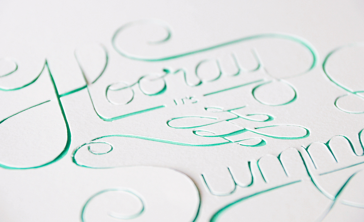 lettering cut-out book blue mint apricot HAND LETTERING binding paper White reflections type letter typo