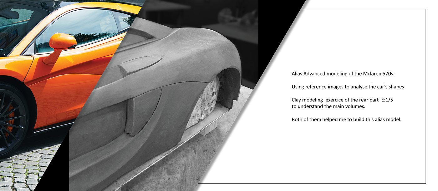 McLaren 570S automotive   modeling Alias Autodesk 3D british car Nurbs