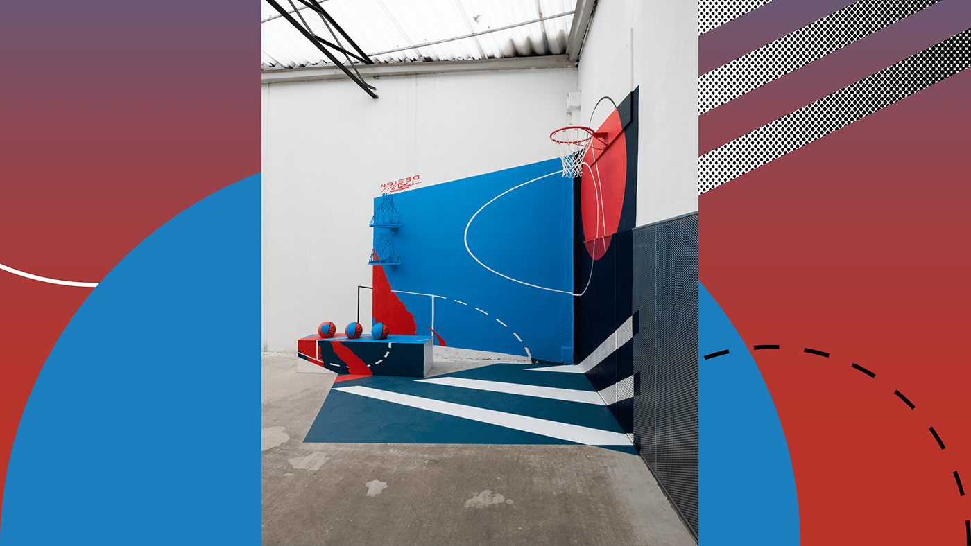 abstract adidas anamorphic anamorphicart ArtPLay basketball Basketballcourt courtmural Graffiti Streetball