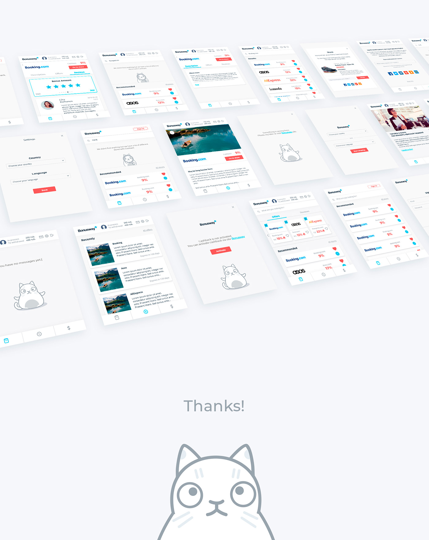 Extension browser cashback prototype UI ux Web Cat Shopping