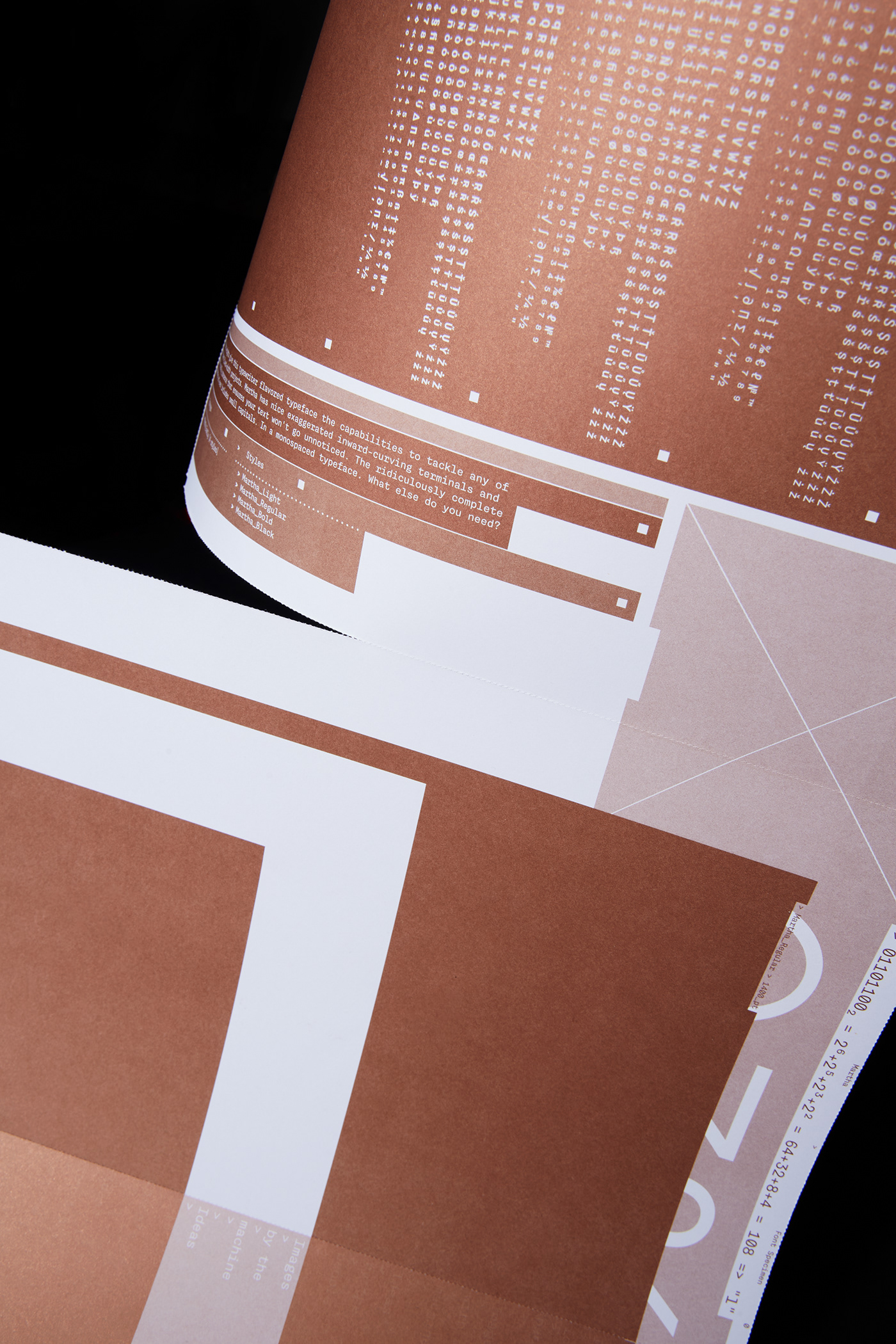 ai copper design Layout print printdesign robot type design Typeface typography  