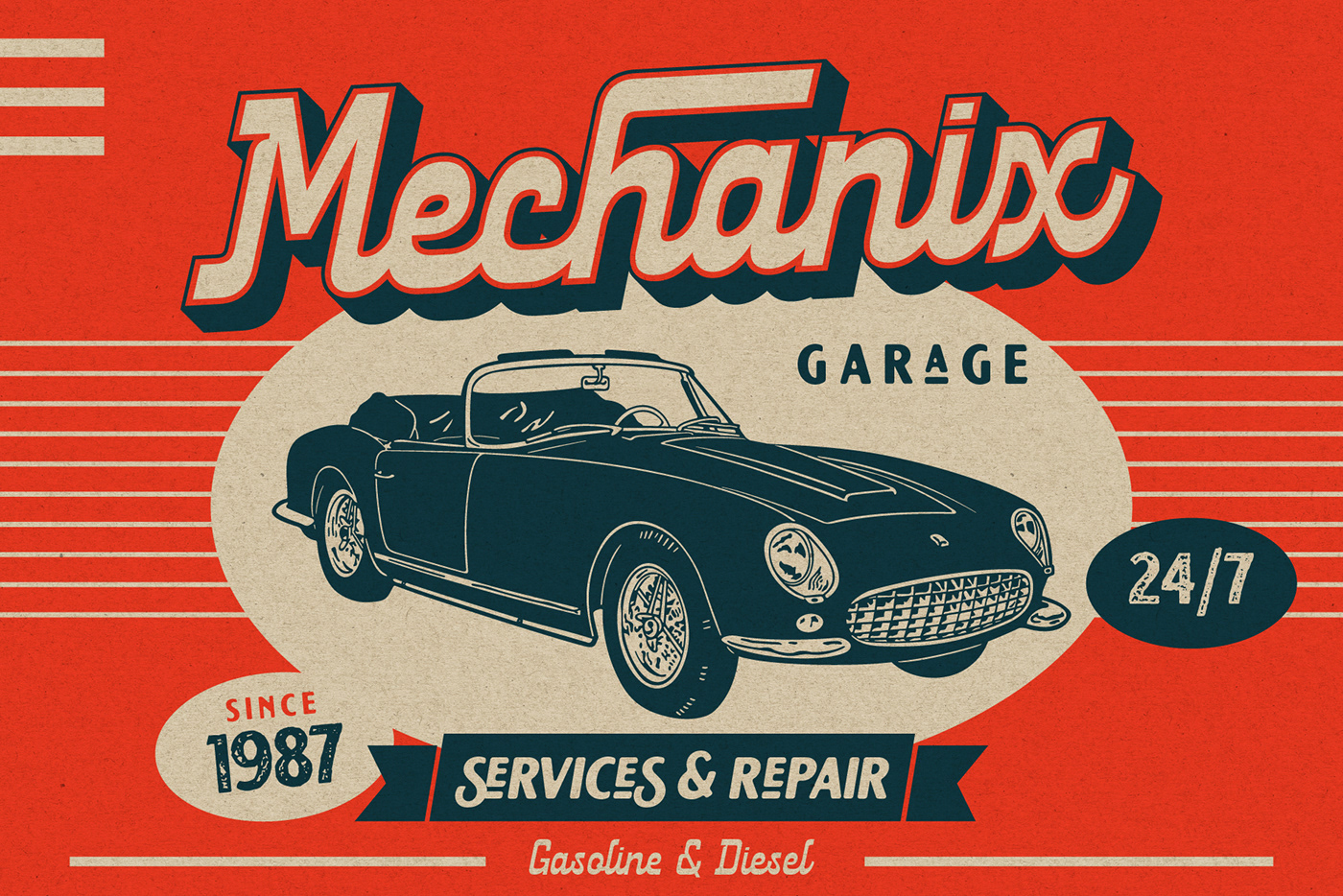 fonts motorcycle retro font retro script classic car vintage font Display automobile automotive   Automotive design