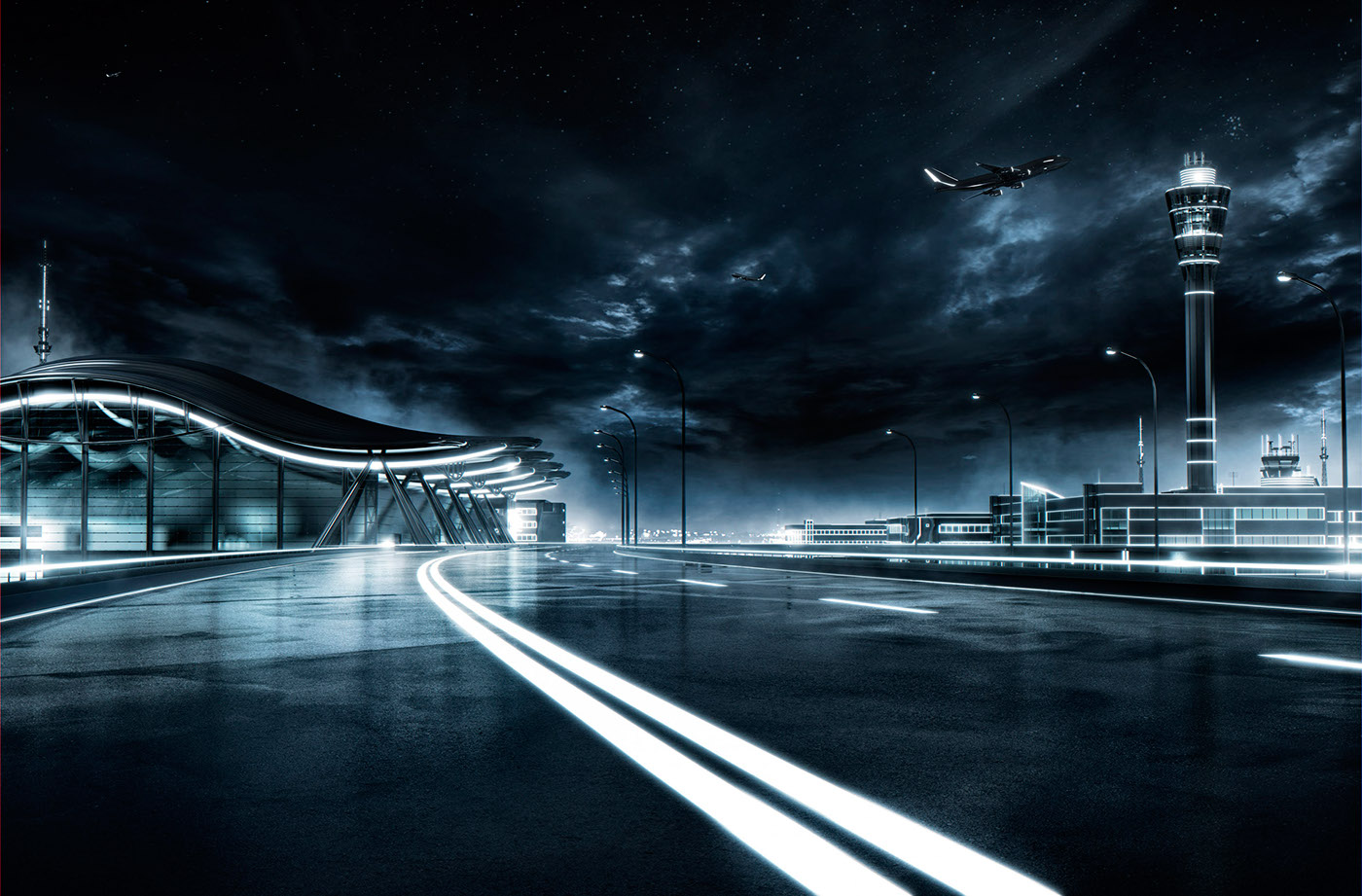 automotive   mercedes Benz Sprinter Van future Tron 3D CGI wacom