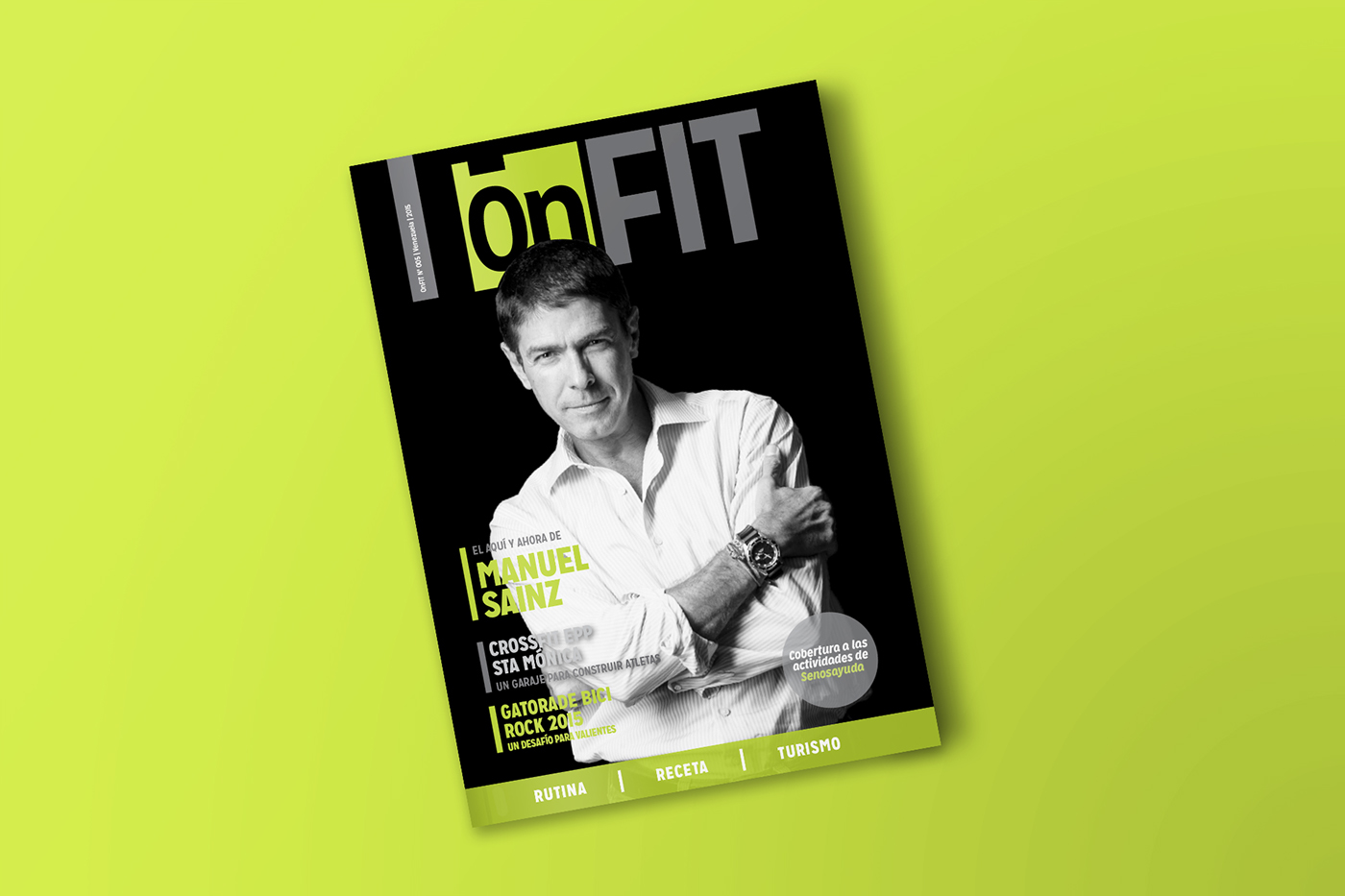 green editorial magazine fitness design Manuel Saenz Periodismo Journalist FIT On Fit