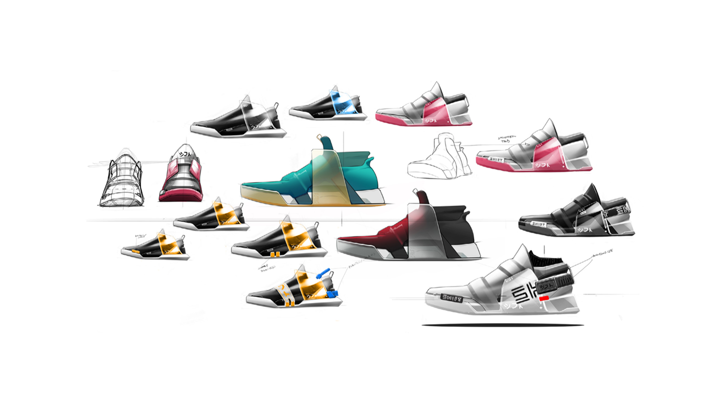 sneaker footwear Urban futuristic color Fashion  japanese shoes adidas Nike