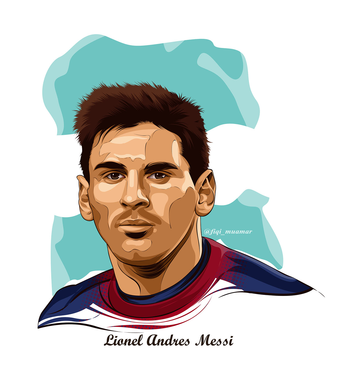 fan art lionel messi cartoon realictic on Behance