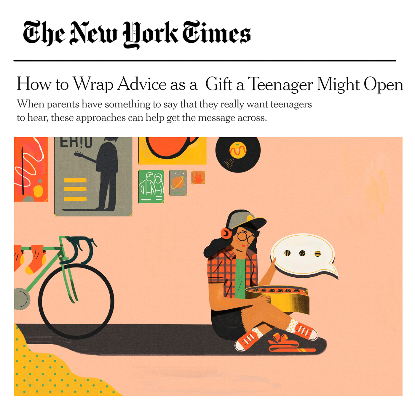 New York Times teenager Editorial Illustration Magazine illustration book illustration poster illustration web illustration conceptual illustration creative illustration animation 