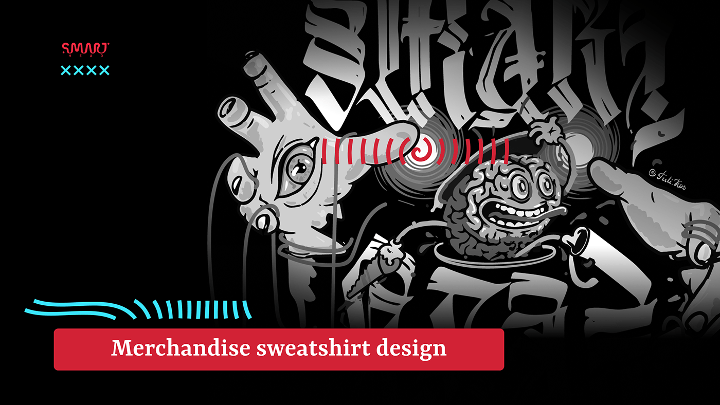 Calligraphy   Clothing design ILLUSTRATION  merchandise print Sweatshirt