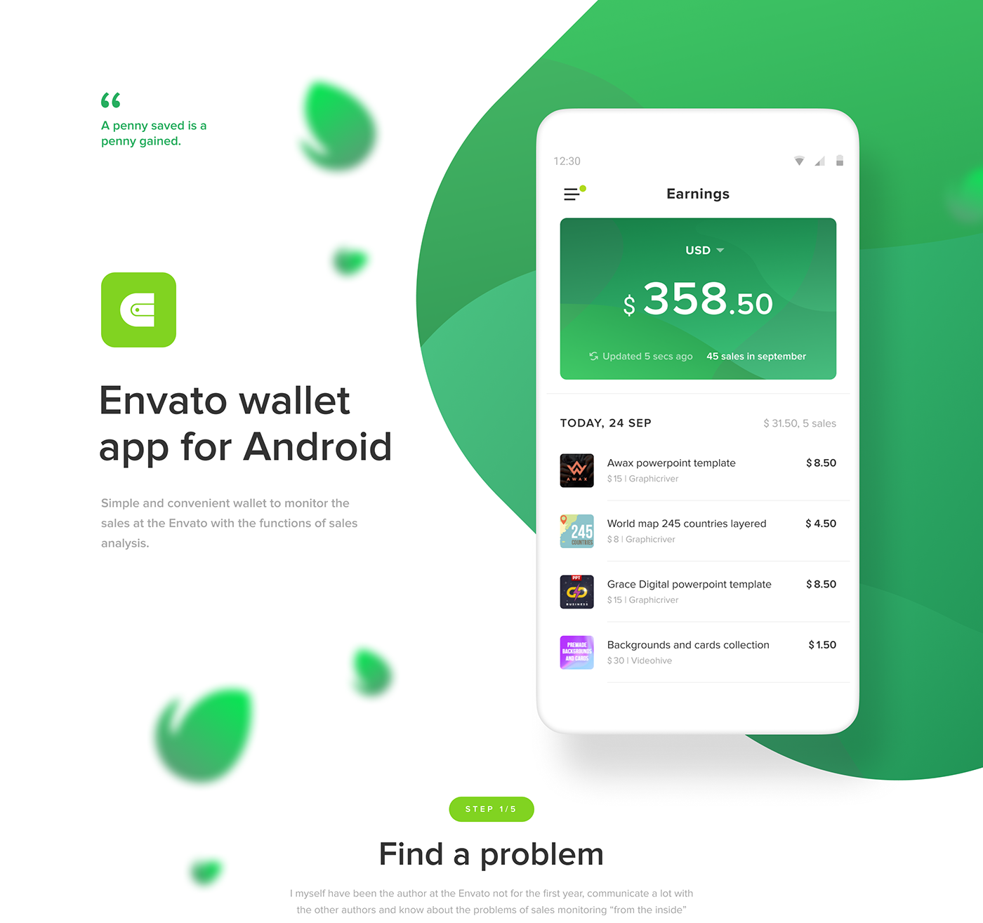 WALLET android mobile Mobile app earnings  Analysis exchange currency AlexanderBukin envato