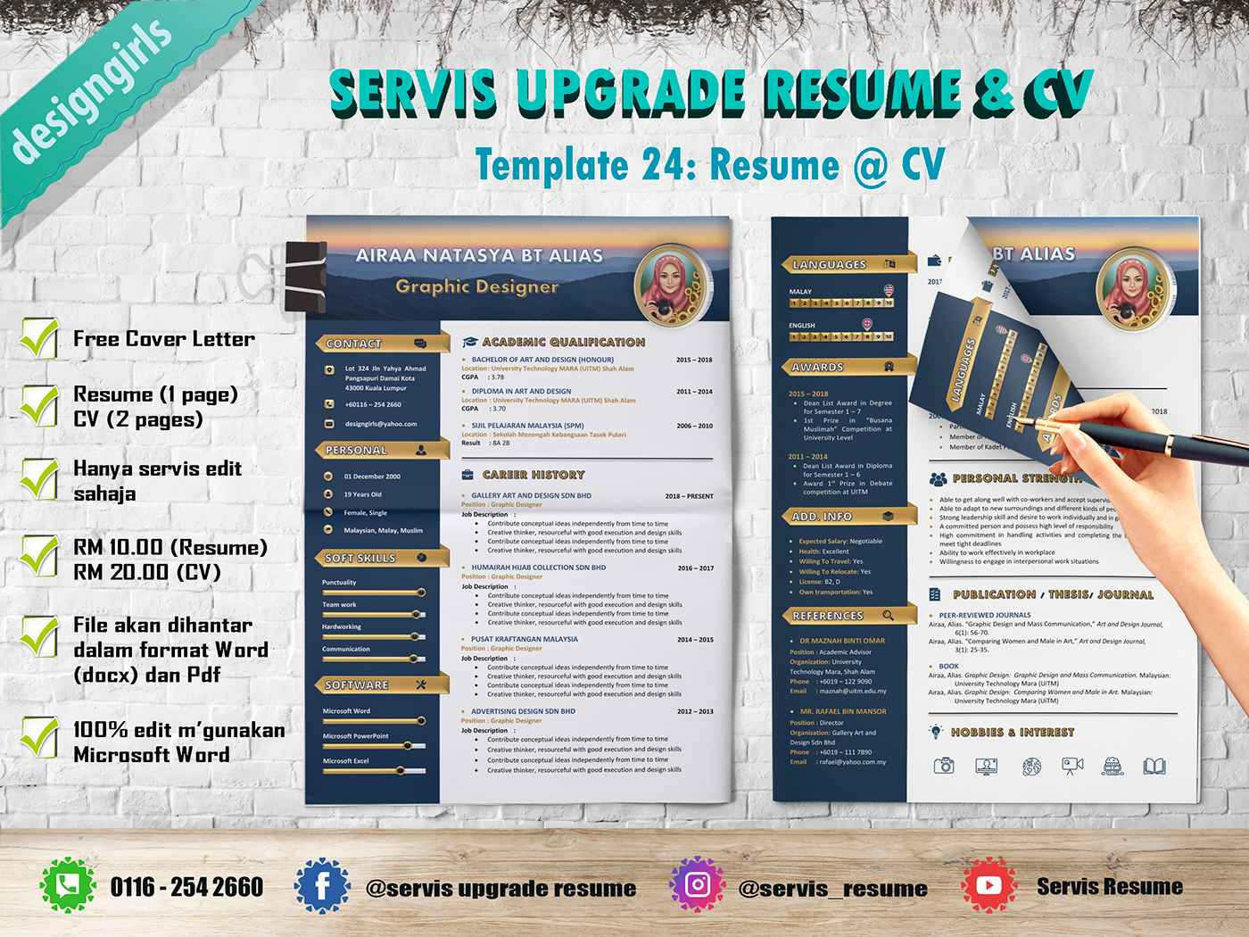 Resume Curriculum Vitae template resume  CV template infographic resume