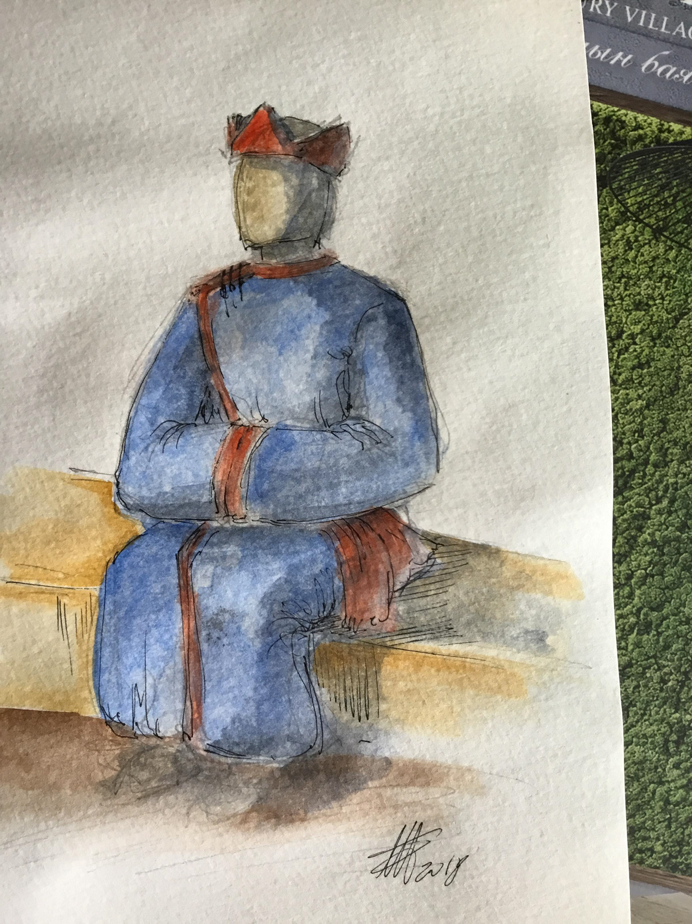 sketches mongolia watercolor