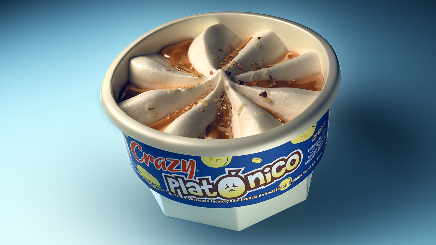 ice cream CGI 3D Sculpt Food  nestle