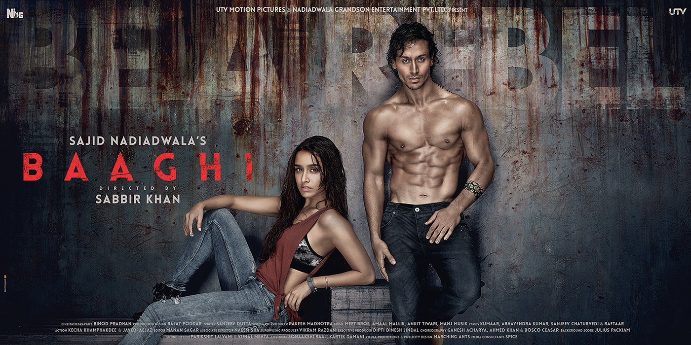 baaghi rebel grunge poster movie action