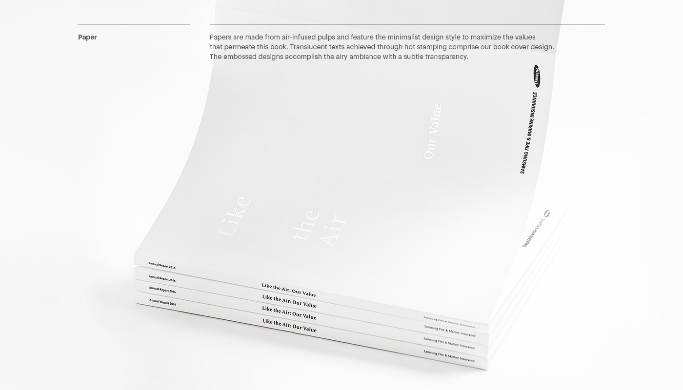 editorial brand design cover book gradation White air ANNUAL report