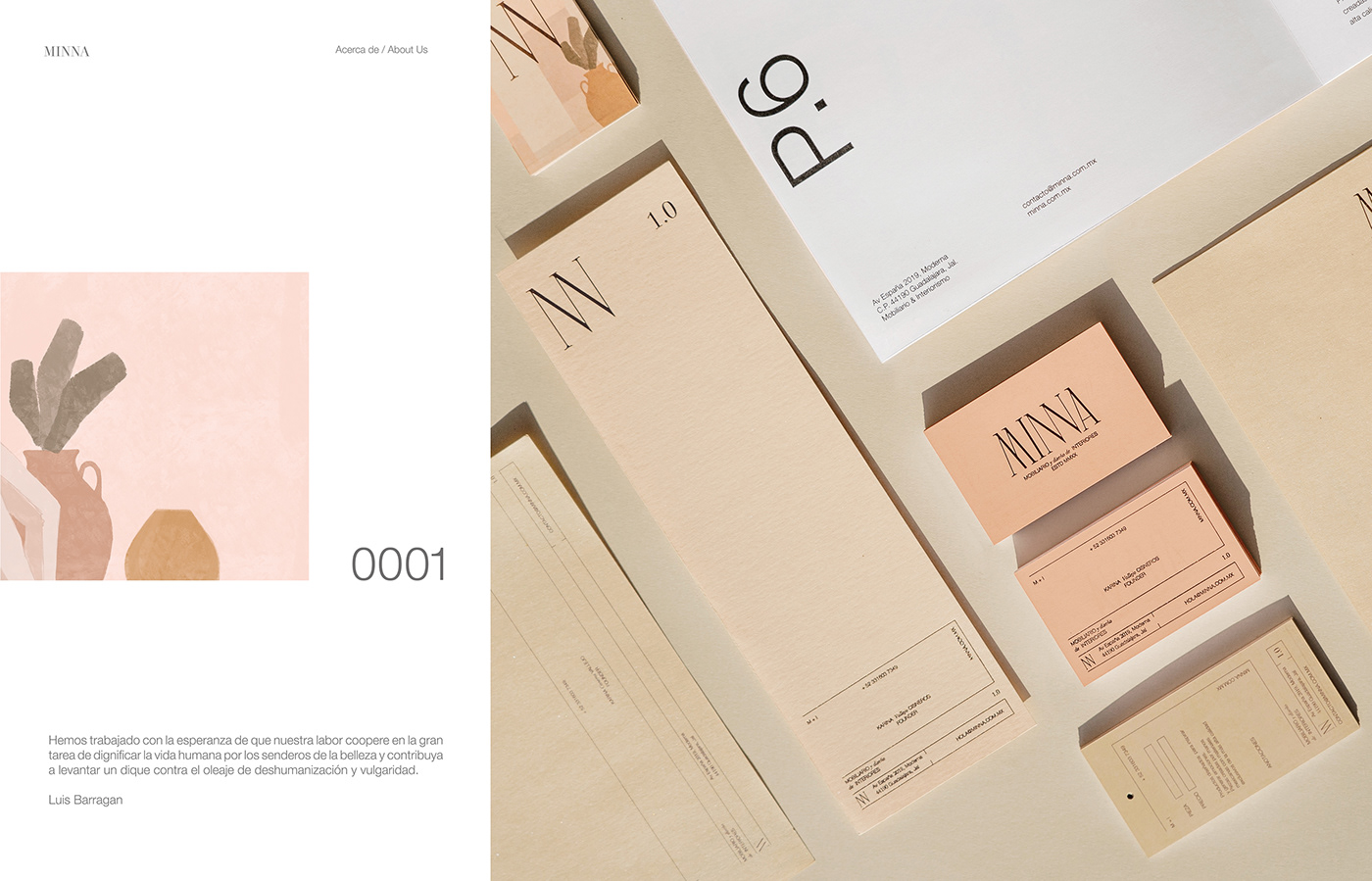 artbranding designstudio Layout mexicandesign minimal Minimalism pink stationerydesign