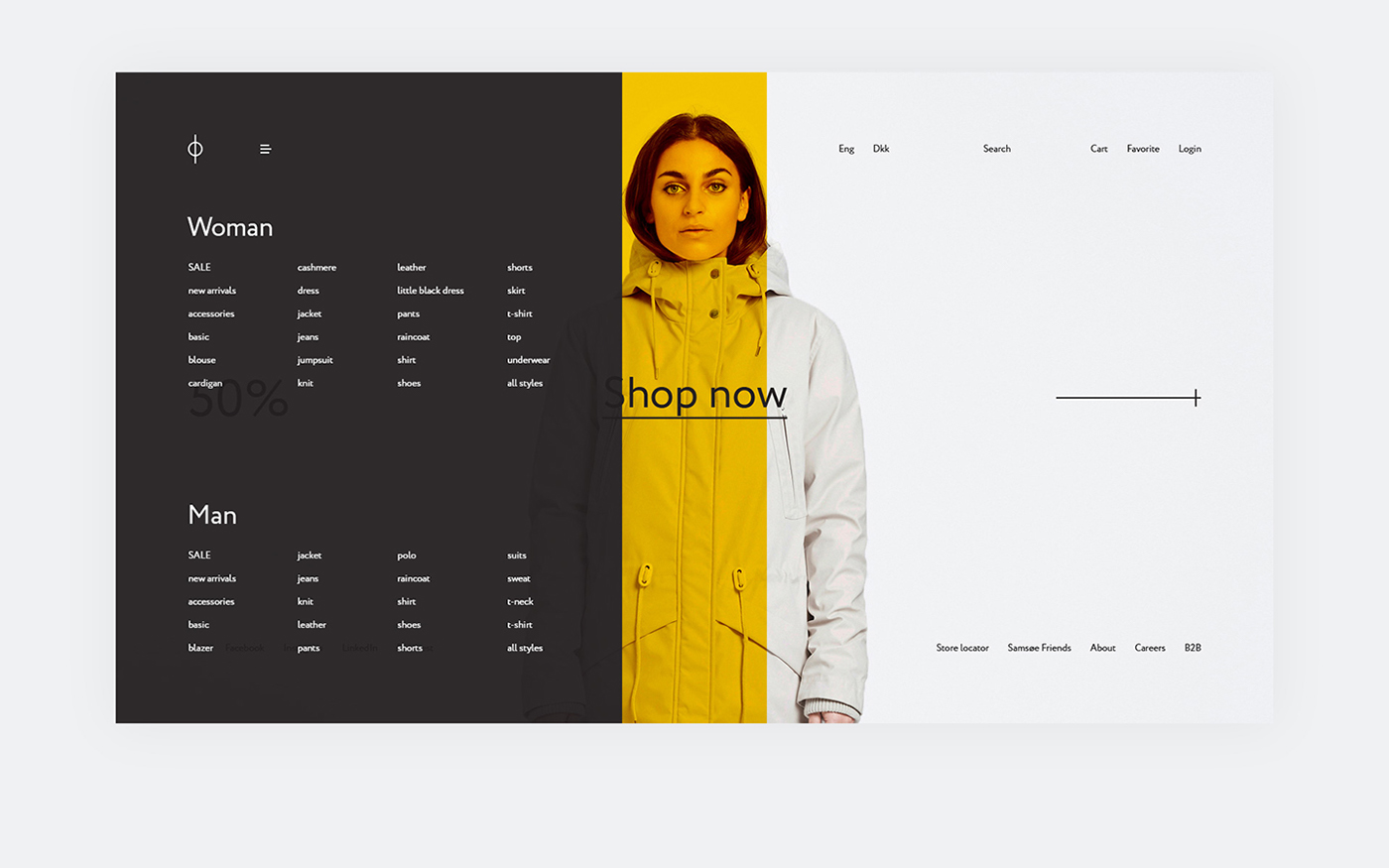 Fashion  shop e-commerce template concept photoshop Website art Web