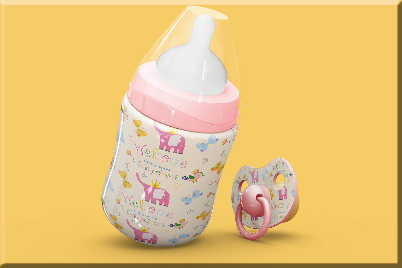 cute kids Baby Shower print visual identity Brand Design invite welcomebaby