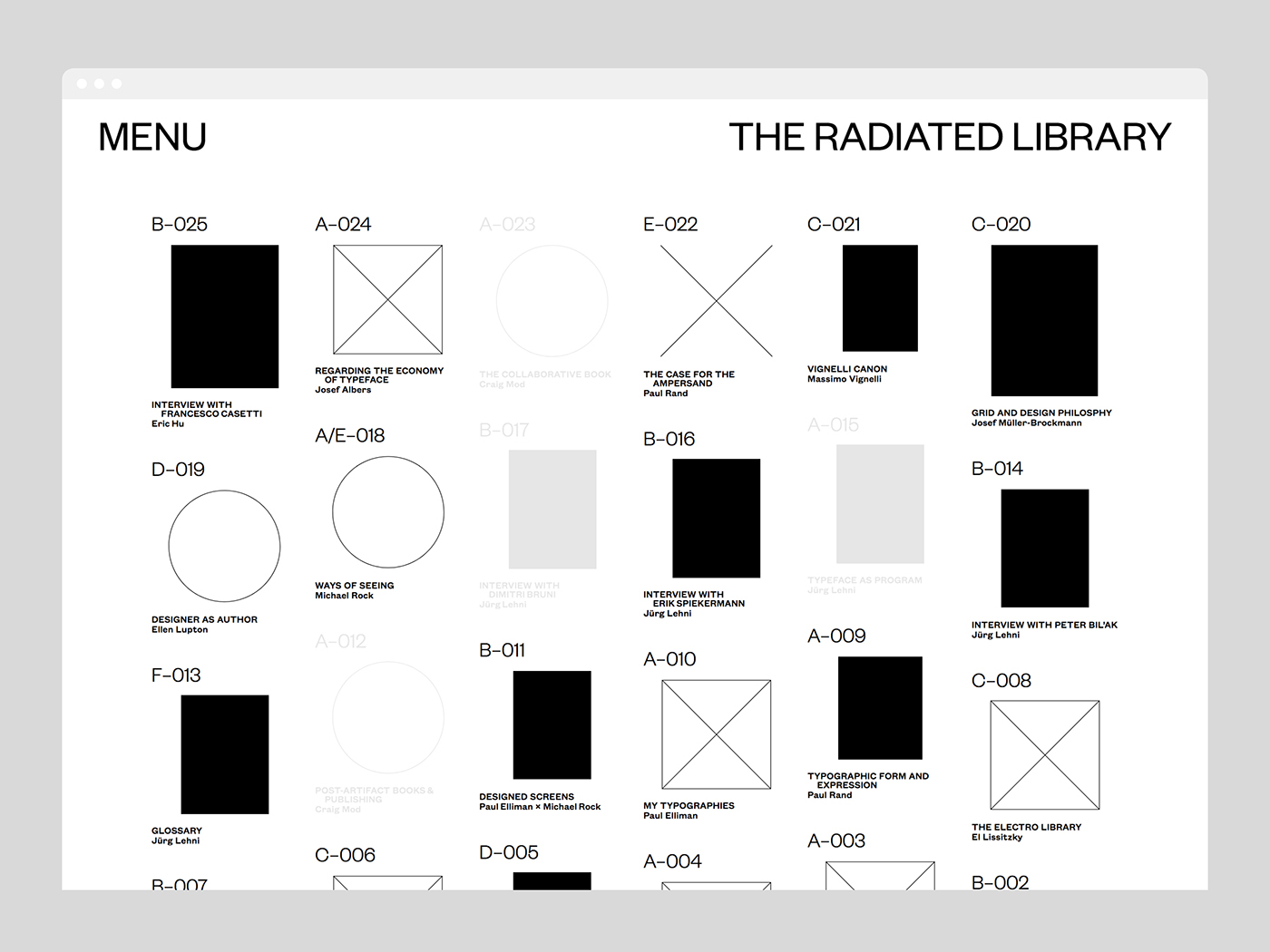 index library post-digital Experience BFA development experimental research thesis Website