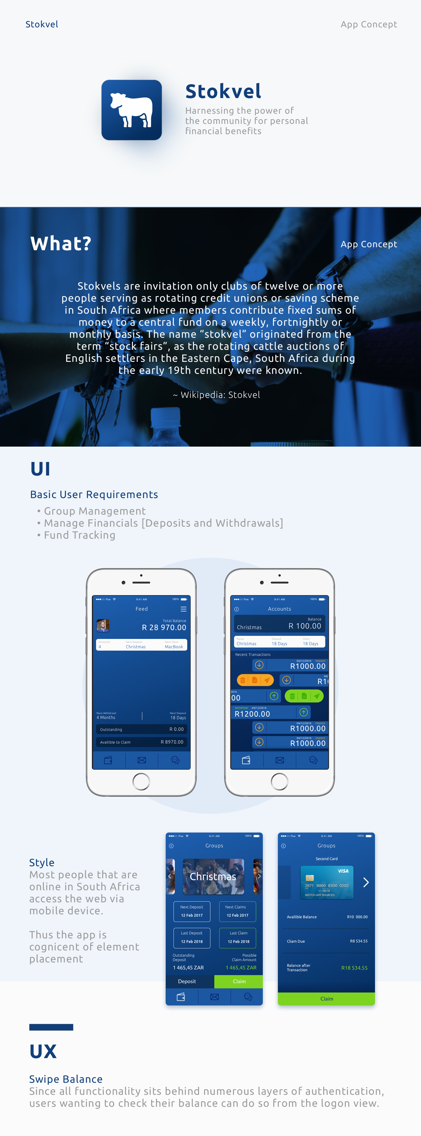 stokvel UI interaction design ux finance