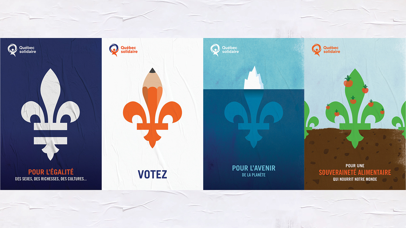 Quebec Montreal affiche poster politique Québec Solidaire social campagne