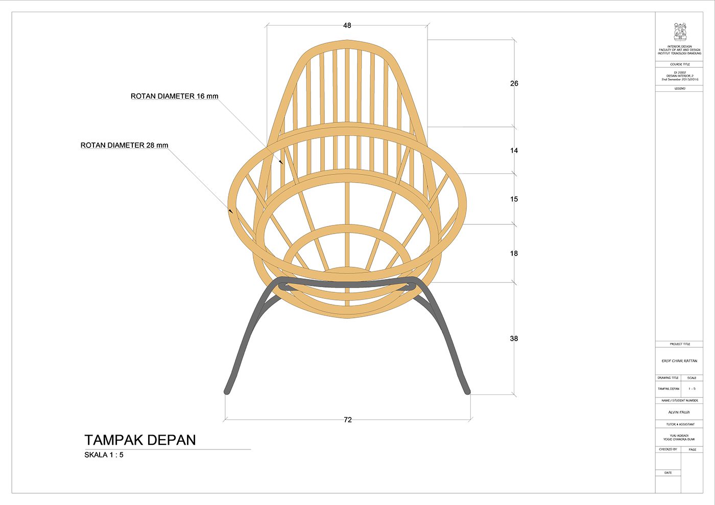 rattan meubel easy chair avocado CADL chair furniture modern chair Desain Interior