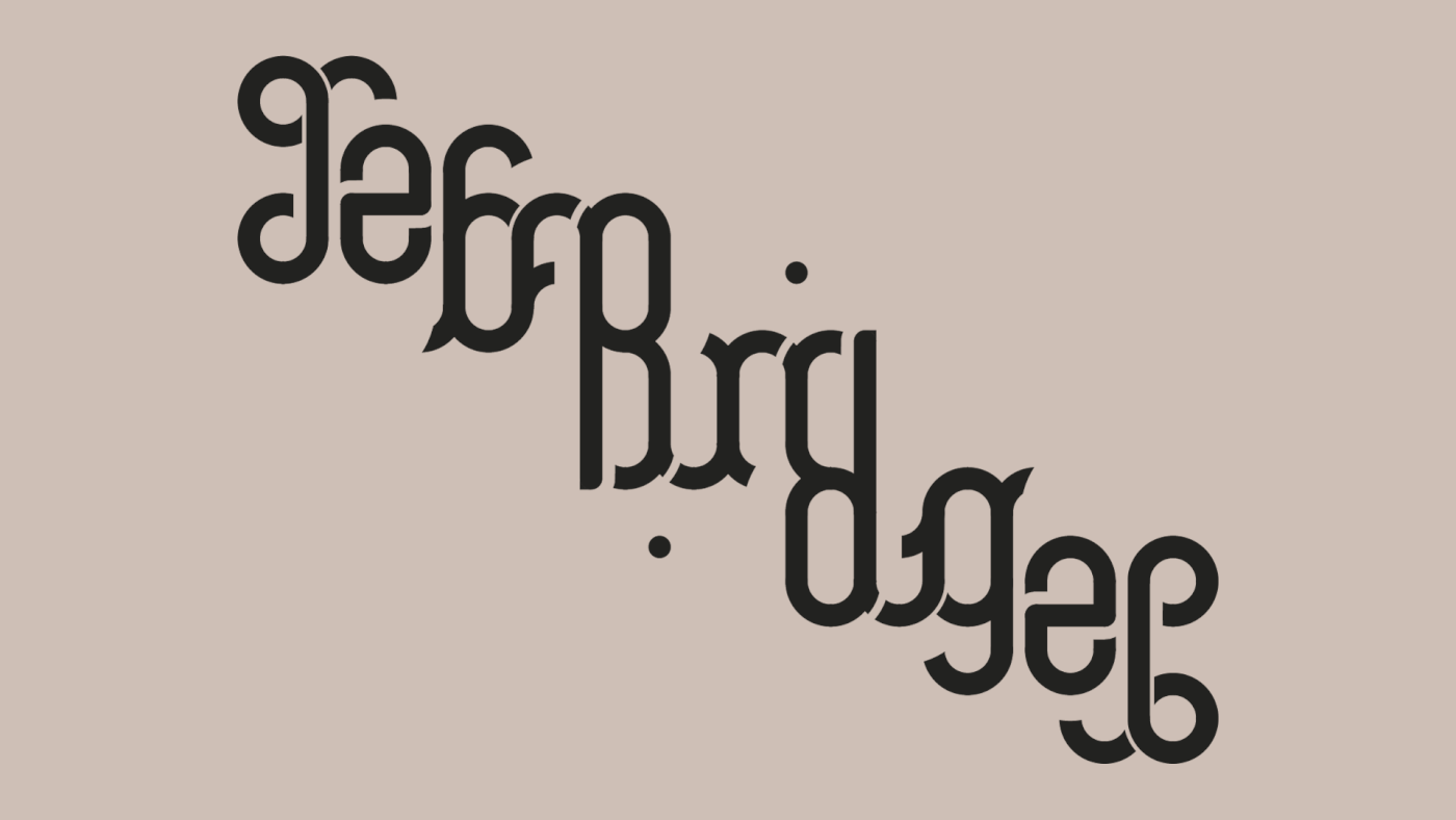 Cinema Film   movie ambigram Logo Design logo design vector ambigramma Jeff Bridges