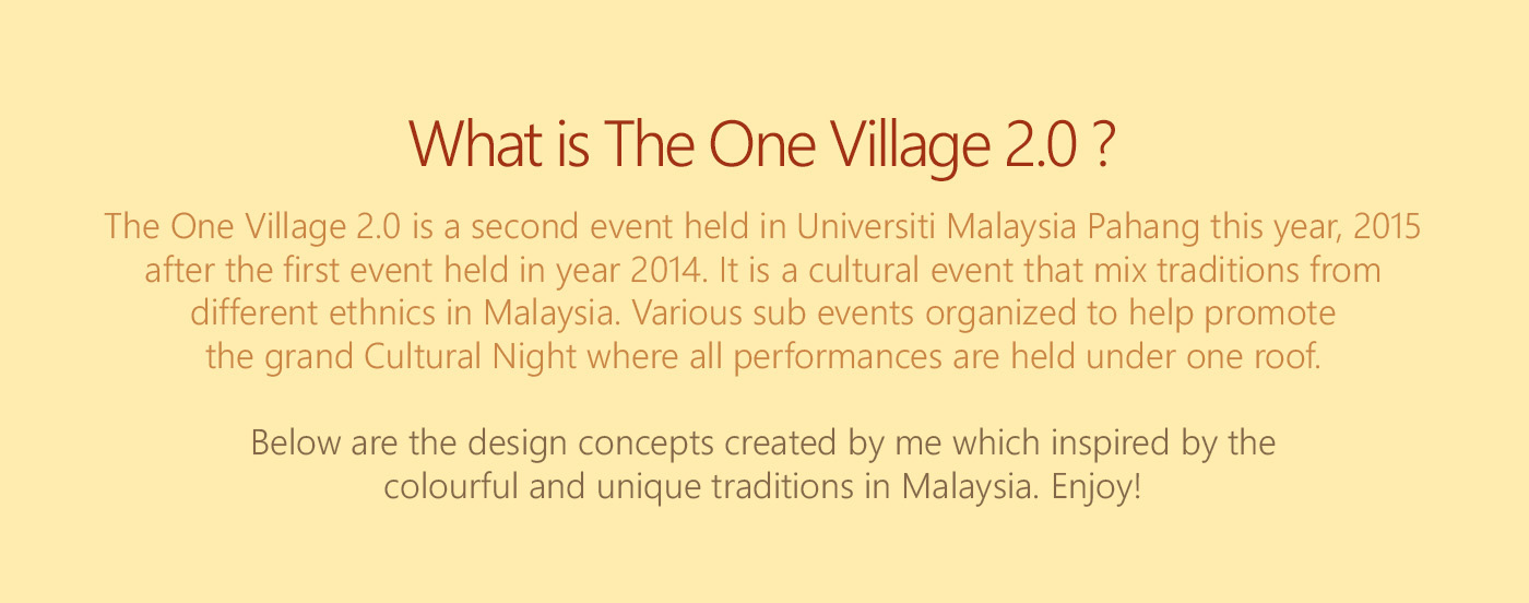 culture traditions one village malaysia Art Design