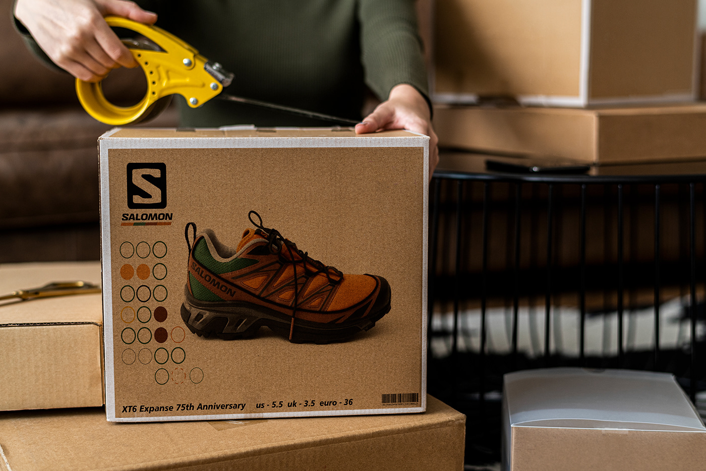 packaging design package design Salomon sport Style footwear sneakers study case