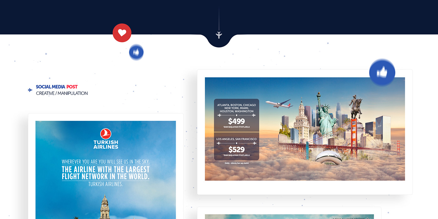 Flying Airlines banner mailing creative flat UI motion Travel minimal