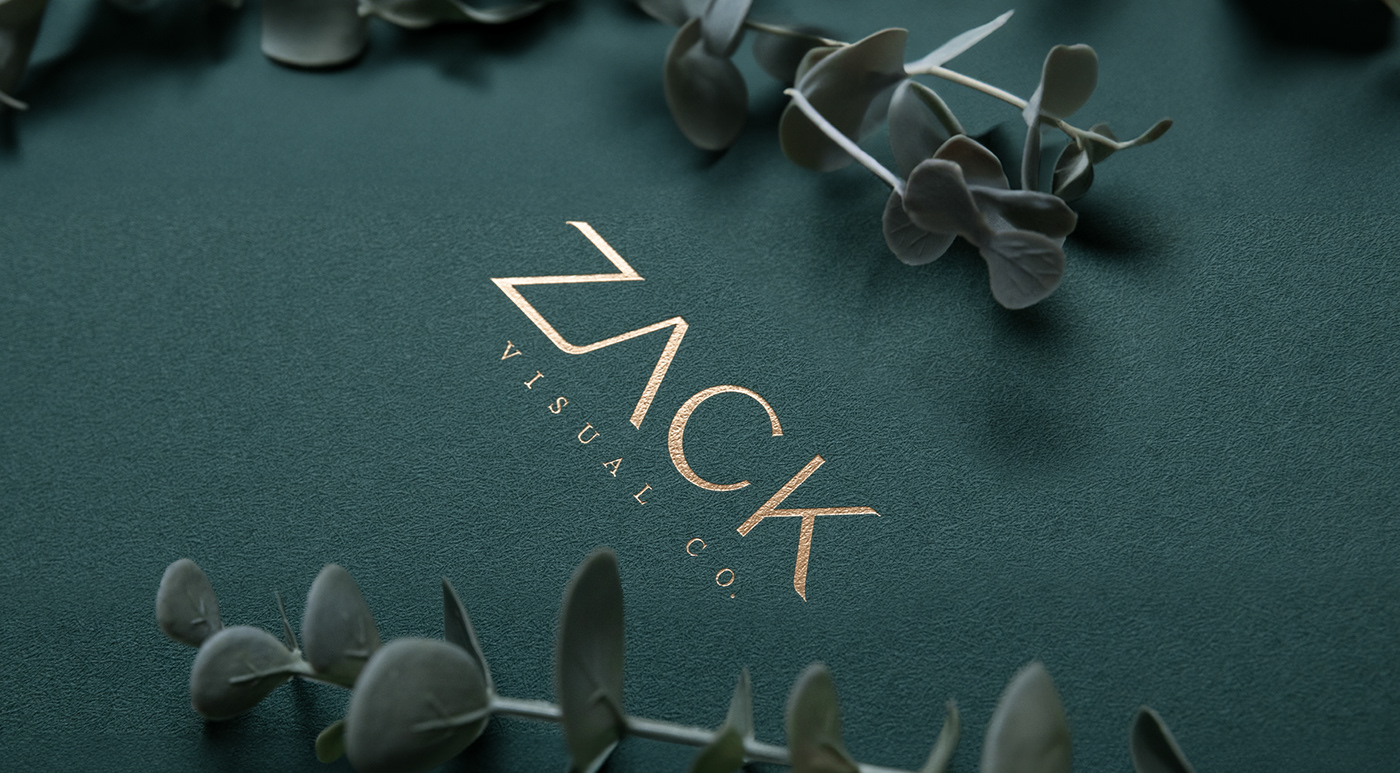 green wedding print brand identity elegant Logo Design Stationery floral pattern typography  