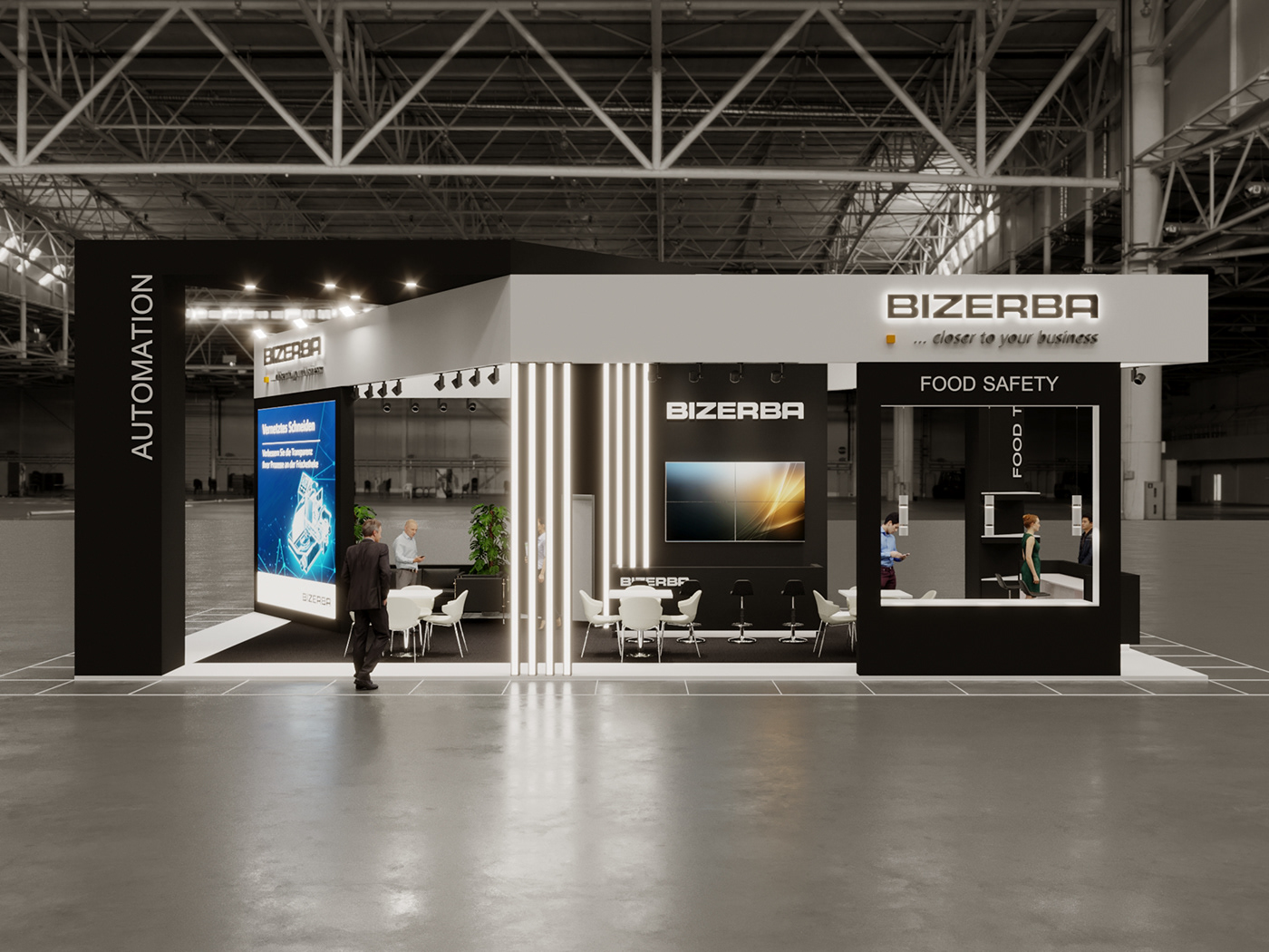 Exhibition  Event booth design expo Render bizerba product design  3D corona