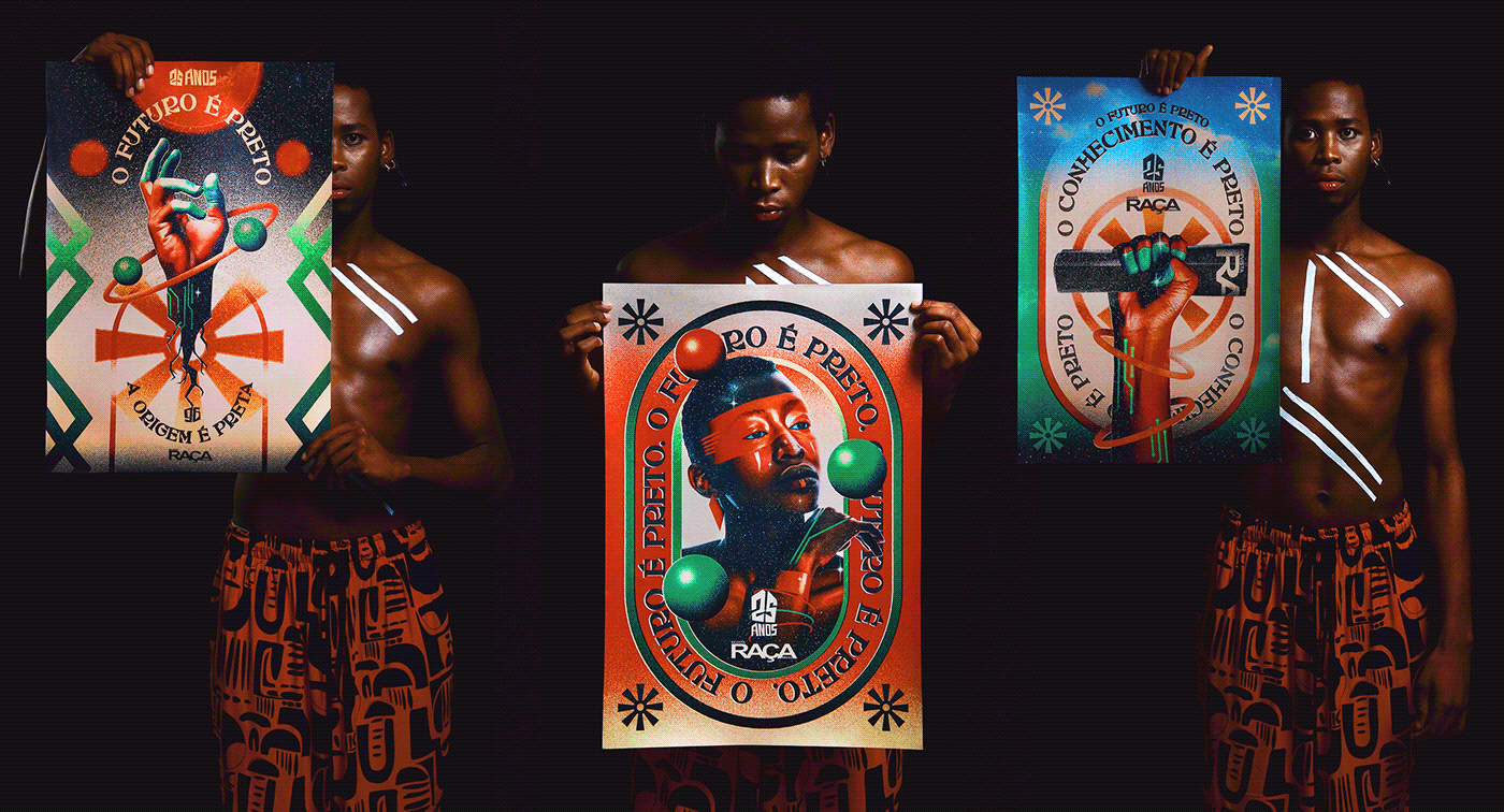 afrofuturism campaign design portrait