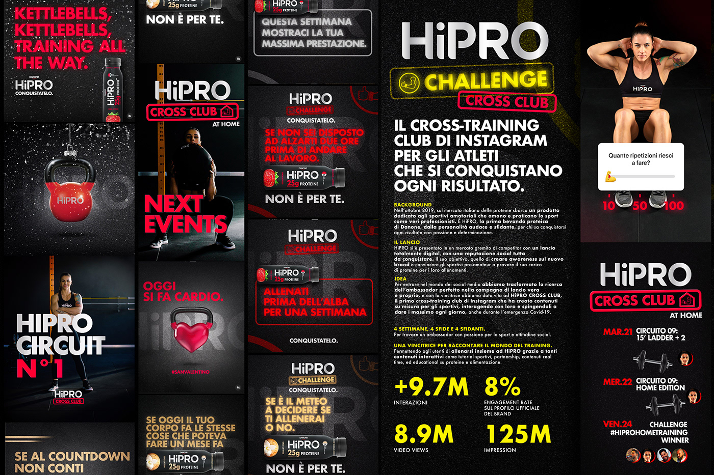 activation Advertising  challenge Crossfit Danone fitness Hipro social social media sport