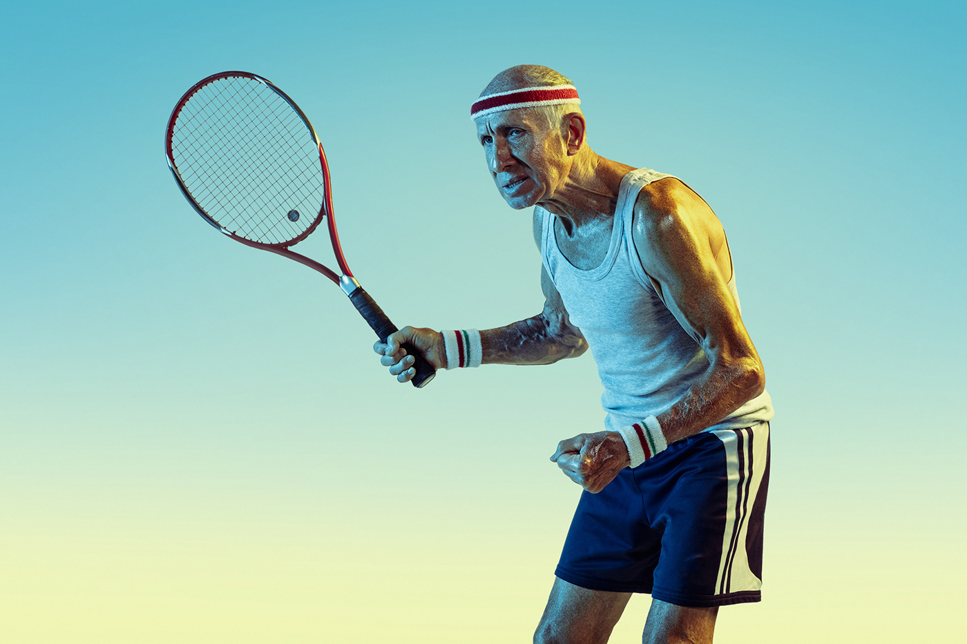 old tennis player sport color vintage