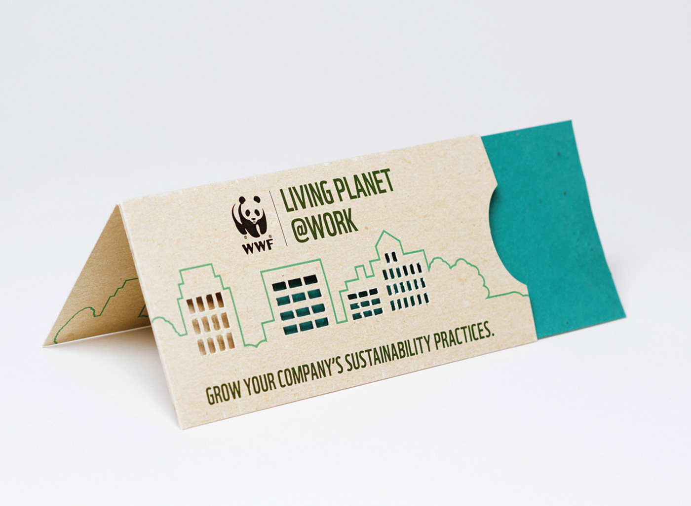 promo piece graphic design  Sustainable handout creative