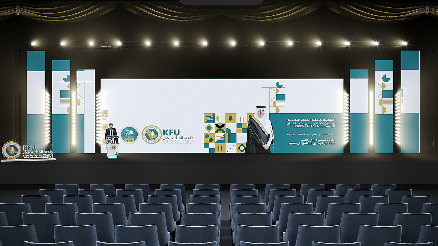 anniversary University Event Advertising  Event Design Events Stage Exhibition  50YEARS KFU