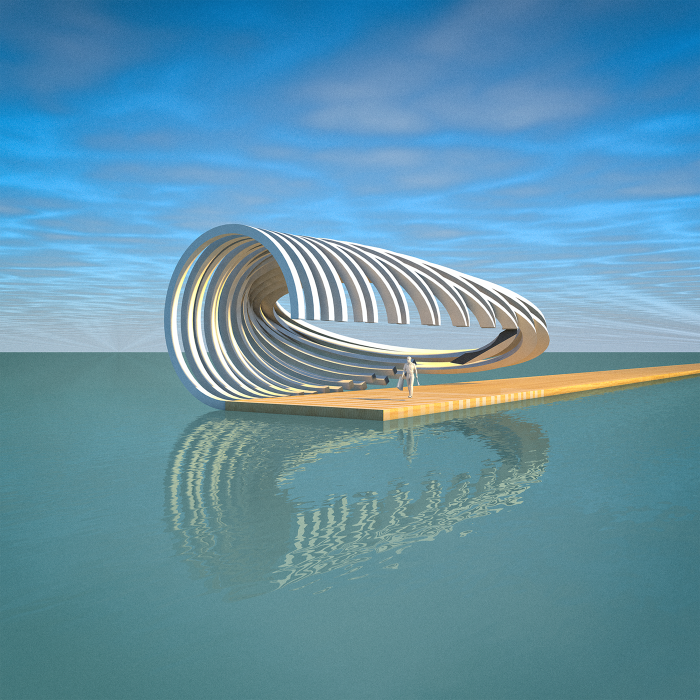 architecture Render 3D abstract colour composition Perspective cinema4d
