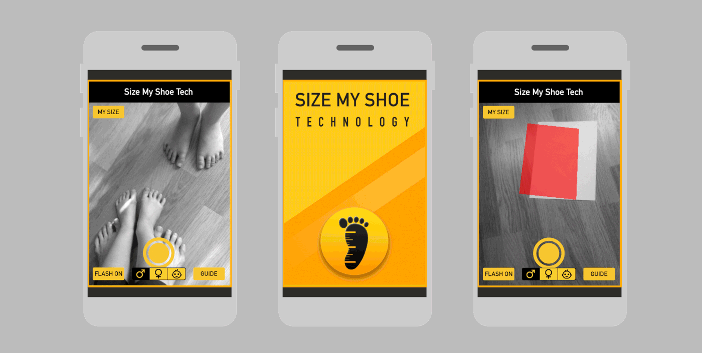 size shoe foot Technology phone app ios foot measurement development working-out