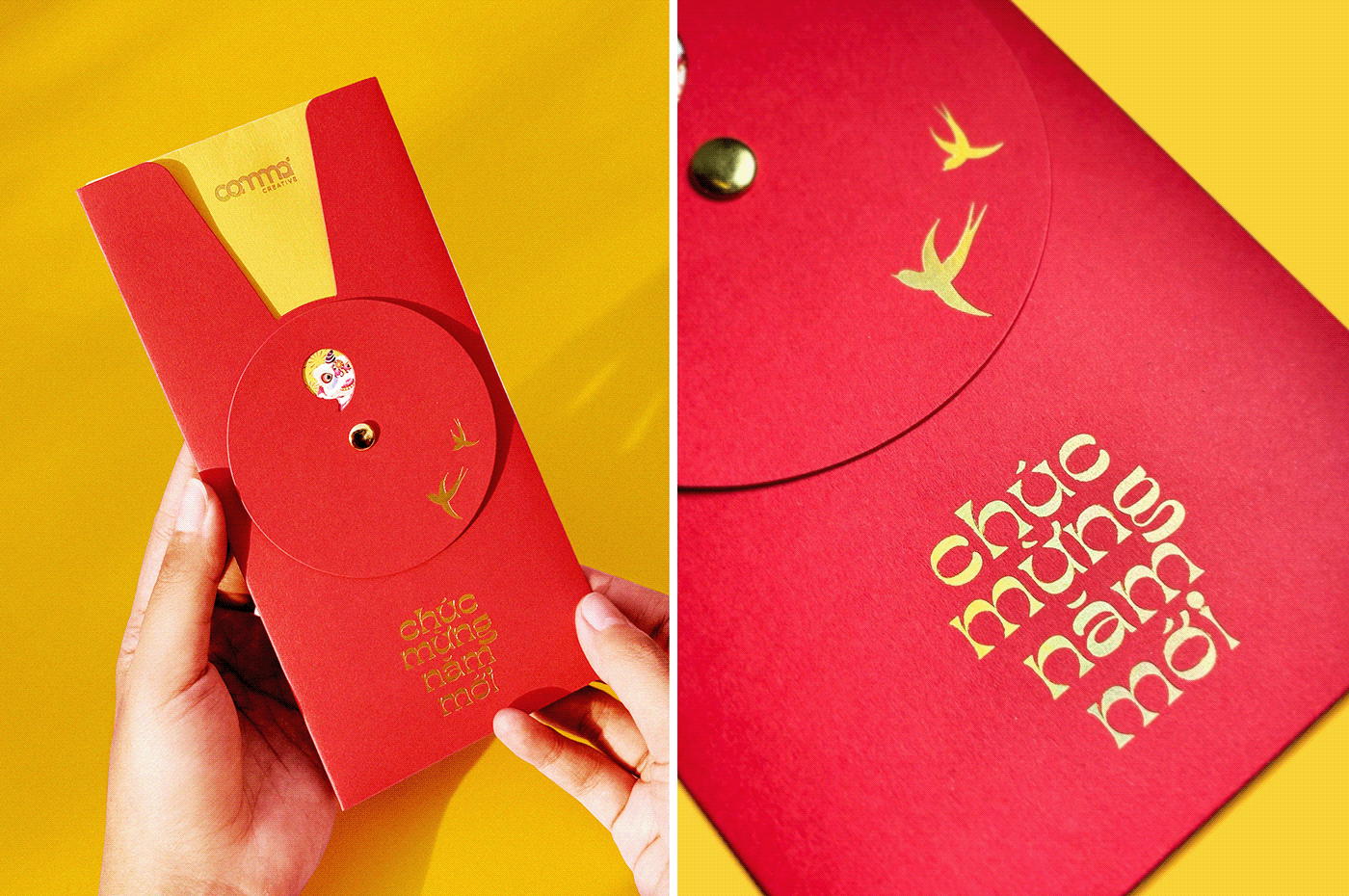 tet graphic design  key visual Lunar New Year vietnam traditional tradition Tet Holiday Red Envelope Packaging