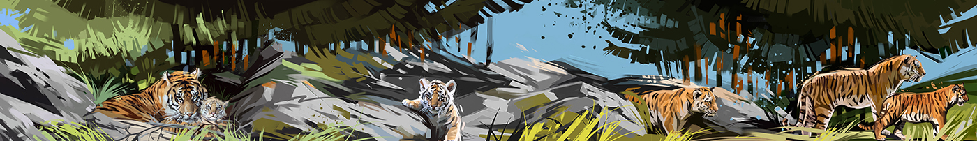 amur tiger center tiger big cats wild Nature Landscape science Russian nature save world