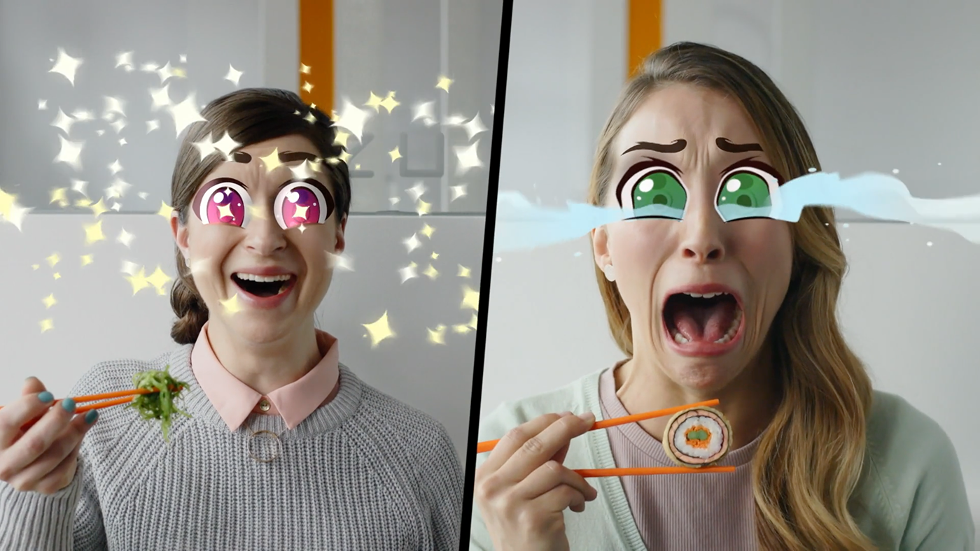 ad tv Sushi emotion Cry digital effect motion design fresh