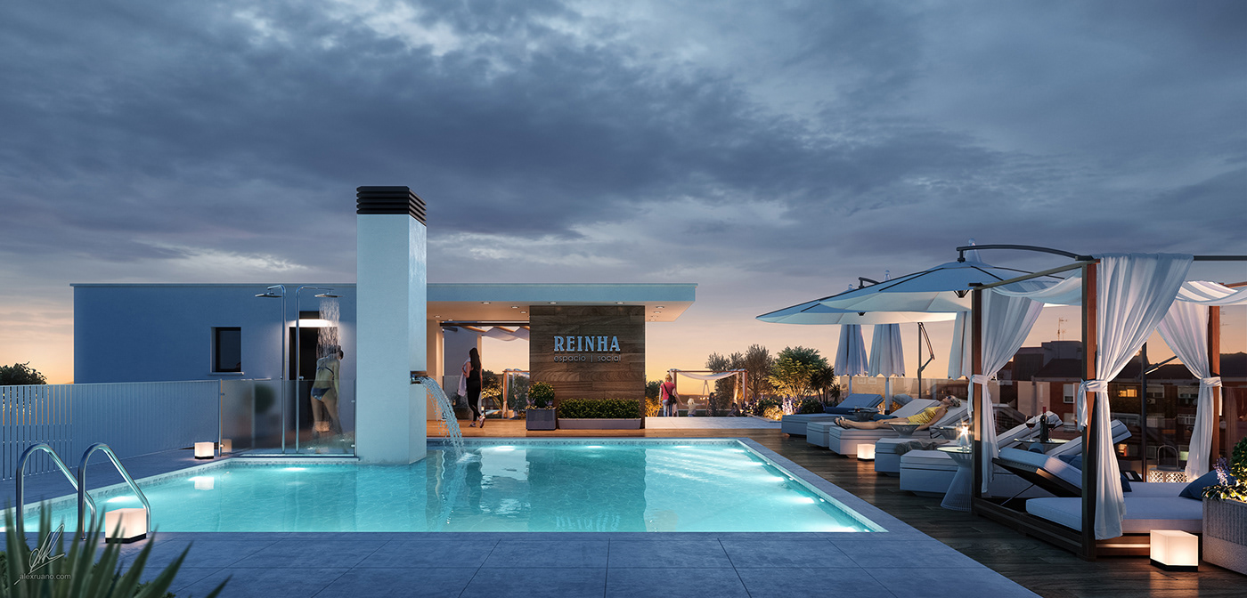 3D 3dsmax building corona exterior Homes life luxury Reinha Style