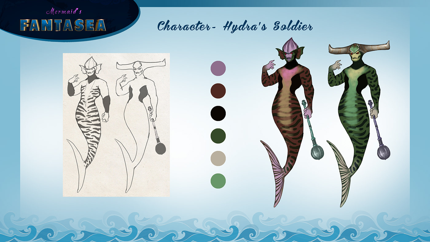 Adobe Portfolio Character Character design  concept concept art digital painting fantasy mermaid photoshop underwater