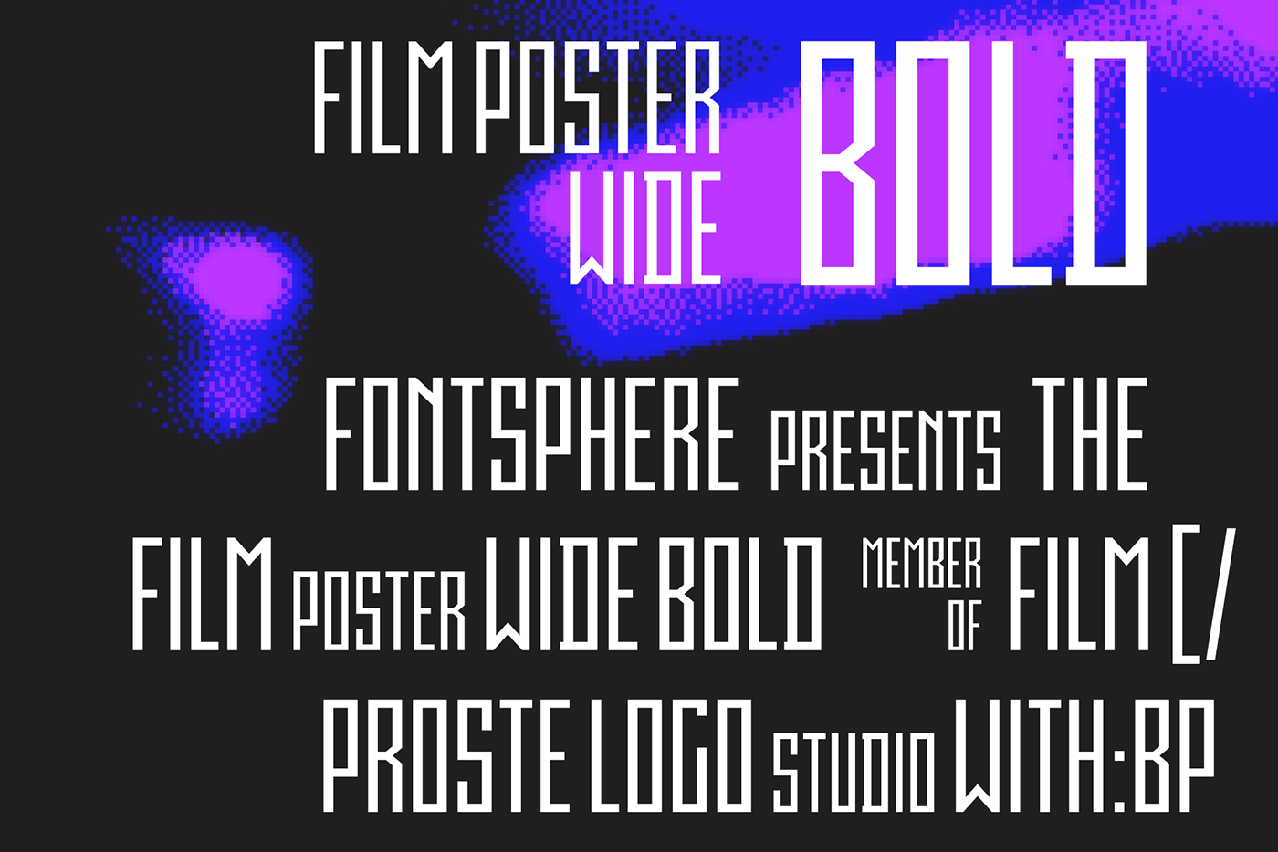 font family Typeface Film   movie poster film poster fontsphere pixel font condensed geometric