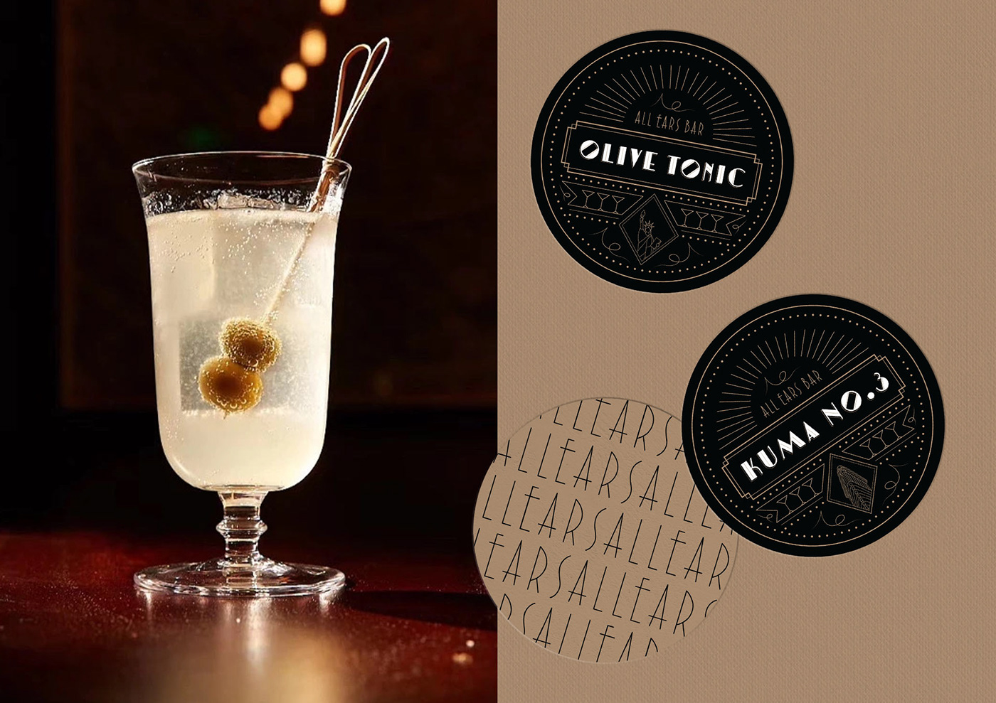 artdeco bar branding  cocktail Layout menu Packaging prohibition speakeasy