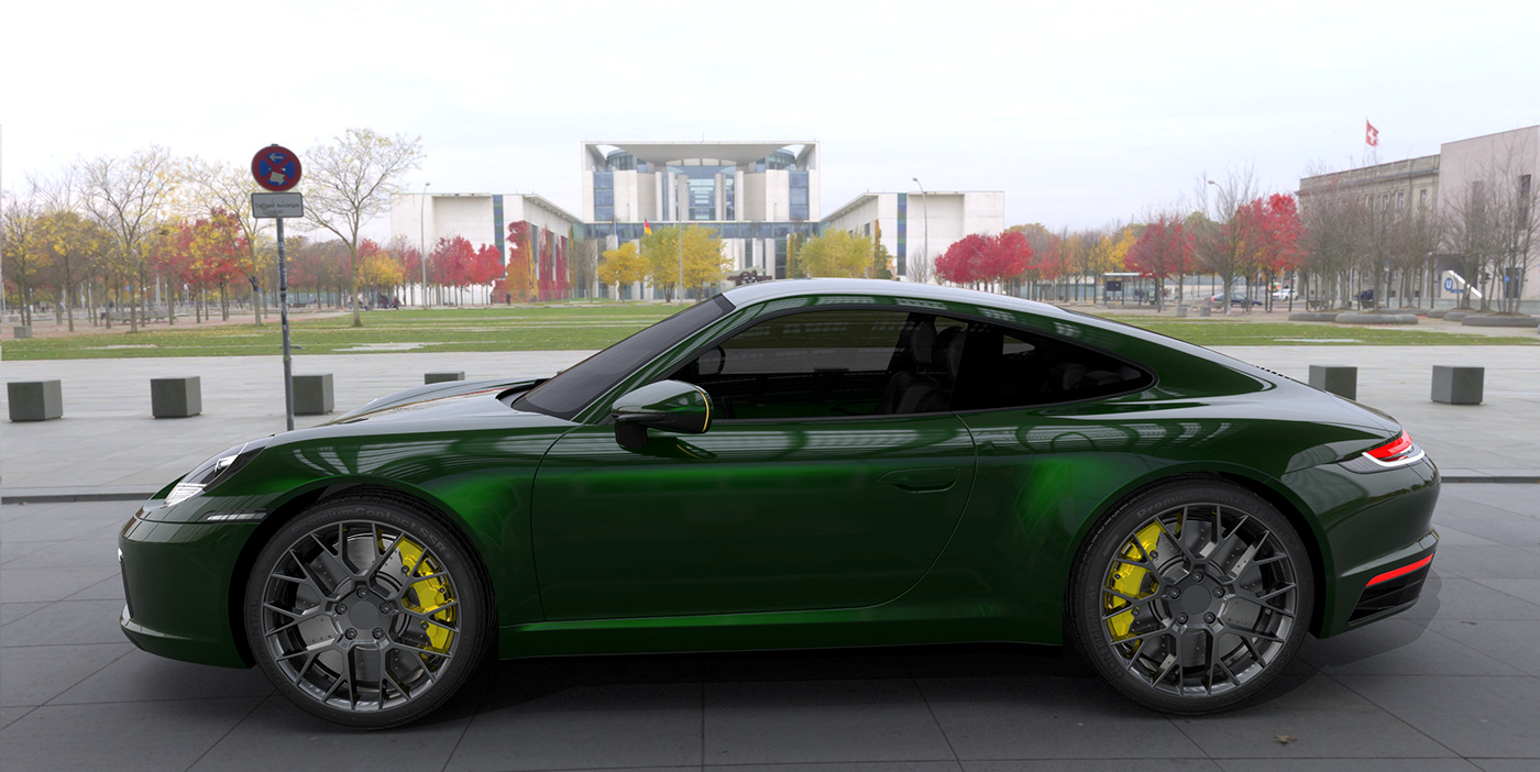 Porsche autodesk alias 3D model VRED 3D Rendering 911 Carrera 4S alias modelling 911 carrera Alias digital modelling