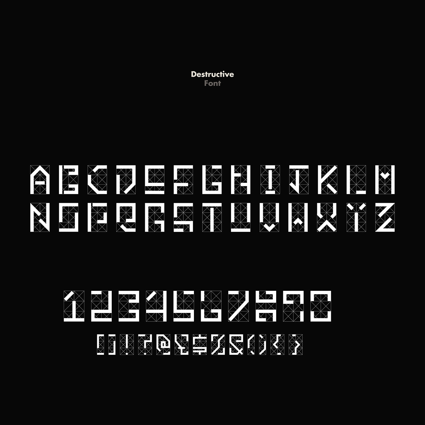 text typography   type font design bold graphic design  alphabets numeric symbols lettering