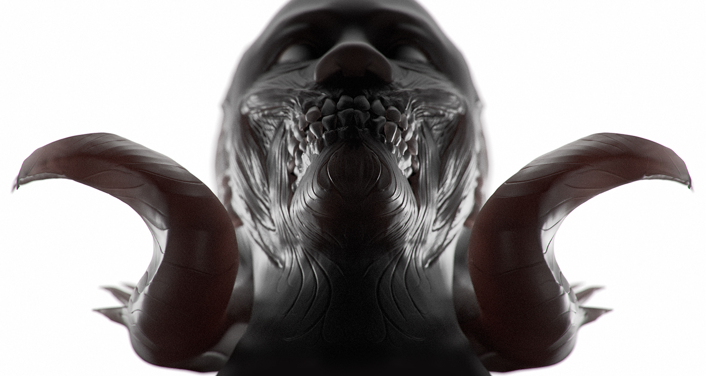 CGI 3D Photogrammetry Zbrush Digital Art  skull portrait Render